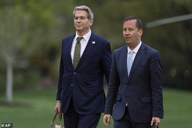 Treasury Secretary Scott Bessent, left, and Presidential Personnel Office Director Sergio Gor