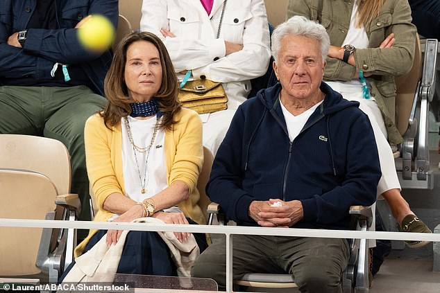 Also in the stands was Oscar winner Dustin Hoffman,87,