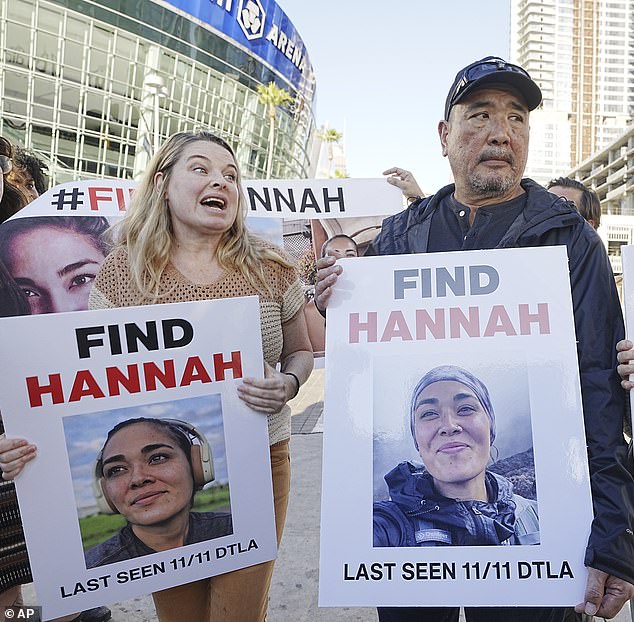 Kobayashi's father Ryan (right), who participated in the search, committed suicide by jumping from a building near the same airport his daughter walked out of 11 days prior