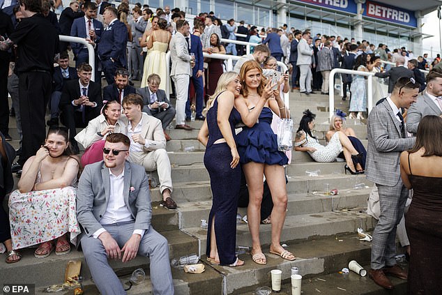 Many enjoyed the social aspect of watching the races during the first day of the Epsom Derby
