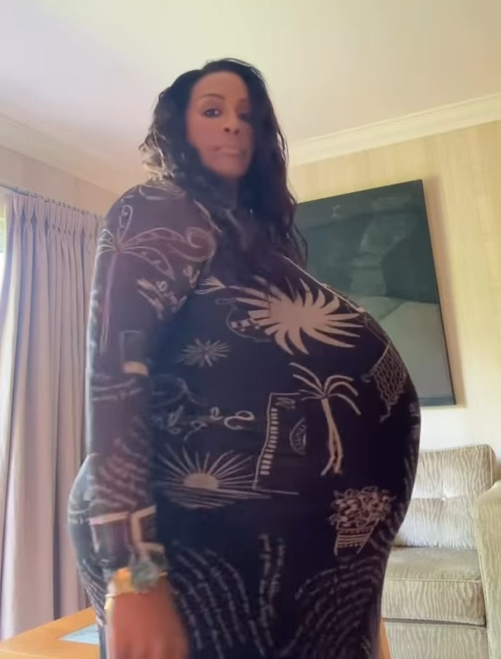 Alison Hammond in a patterned dress.