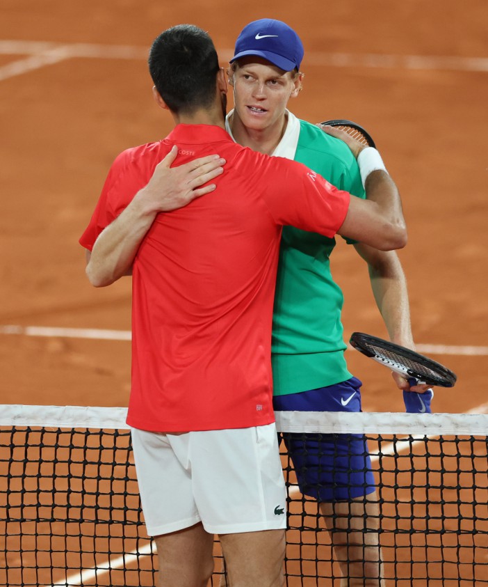 PARIS, FRANCE - JUNE 06: Jannik Sinner of Italy is seen after his victory over Novak Djokovic of Serbia in their semi-finals match at Roland Garros on June 06, 2025 in Paris, France. (Photo by Ian MacNicol/Getty Images)