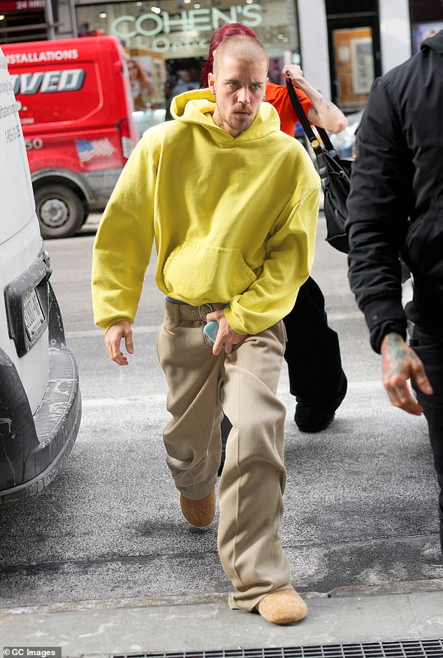 In response to his post, fans flooded his comments section with messages voicing concern, calling out his 'hypocrisy' and urging him to 'take a social media break'; pictured January in New York City