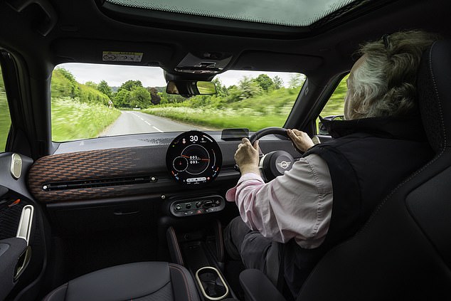 The front-wheel drive JCW is agile and grippy, giving a good lick on the straight and offering a blast around the Cotswold country lanes