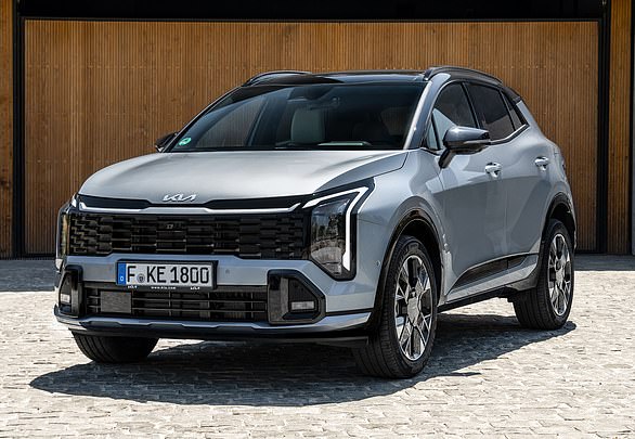 Sleek: With mild styling tweaks, the new Sportage has an upgraded interior and offers a choice of petrol, hybrid and plug-in hybrid powertrains.