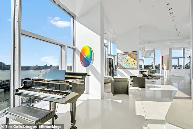 There are 14-foot-high floor-to-ceiling windows in the property spanning just over 4,675 square feet