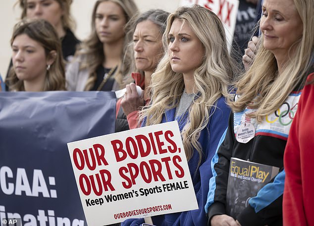 Gaines has consistently campaigned against trans athletes competing in women's sports