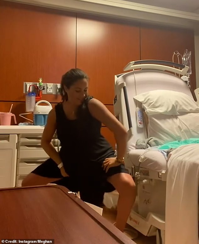 She also shared a throwback reel of herself twerking to help induce labor ahead of Lillibet's birth - and the clip went viral this week