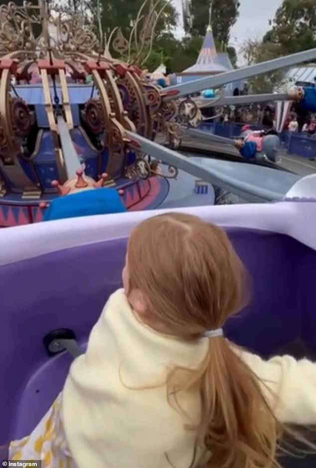 In the caption, Meghan penned to her 3.6 million followers: 'Thank you @disneyland for giving our family two days of pure joy!'