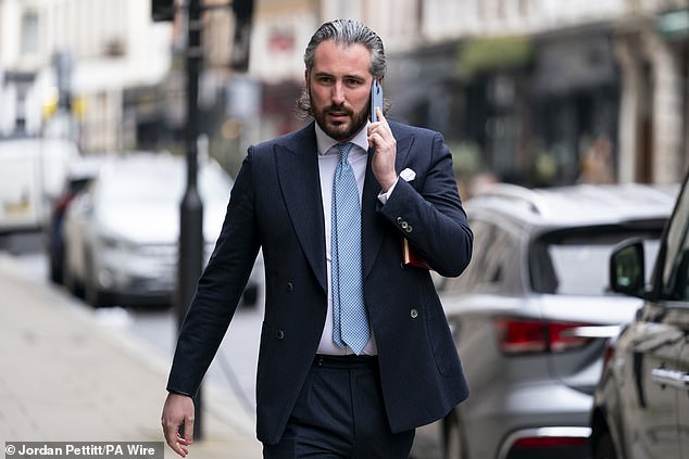 Lawrence (above) gave evidence on Friday, June 6, wearing a light grey suit and a blue tie