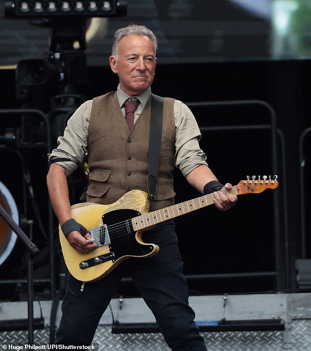 Bruce and Paul's reunion is certain to fuel speculation about a possible on-stage collaboration during Bruce's final Liverpool show on Saturday (Bruce pictured at Anfield Football Stadium earlier this week)