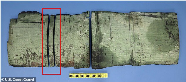 Damage to the vessel's carbon fiber hull is show in the above image