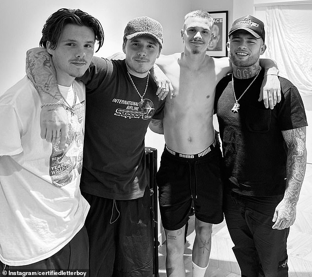 Brooklyn, Cruz and Romeo visited a tattoo studio together in 2023 to mark their special bond. The trio each had the word 'Brotherhood' inked on different parts of their body