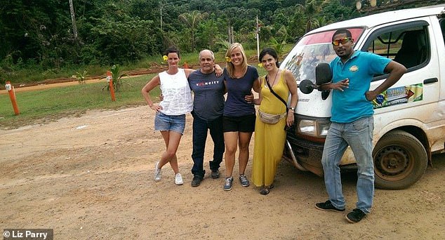 Liz recommends staying in hostels to get recommendations from other travellers. She's pictured above in Guyana