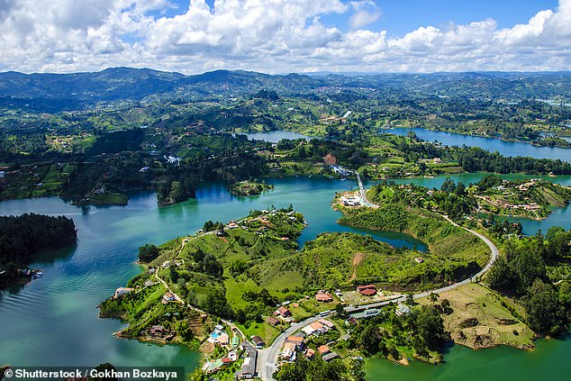 She loves Colombia which she describes as really misunderstood. Pictured above is the Rock of Guatape