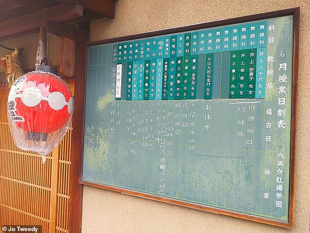 Timetable: Maikos attend geisha school between the age of 15 and 20, and must give up their phones, with contact with their families limited to letter writing and visits twice a year