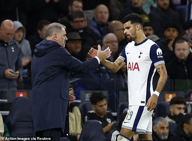 Dominic Solanke also penned a thank you note to Postecoglou, who signed him last summer