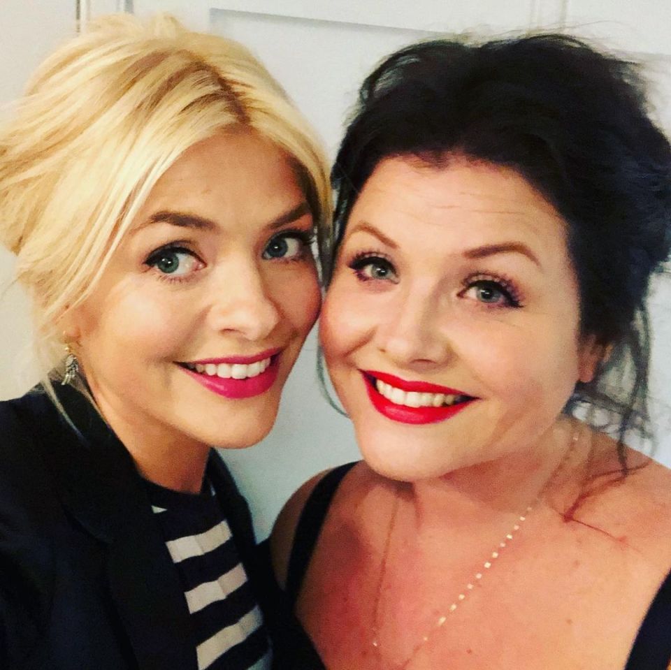 Holly Willoughby and her sister Kelly.