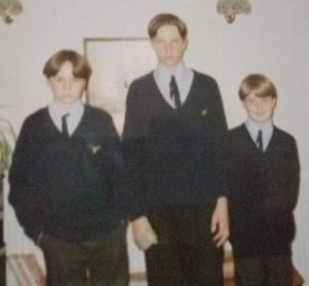 Levan (pictured left with his two brothers) was was the talk of his school after the incident and teased mercilessly by his classmates who called him 'Tarzan' and 'gorilla boy'