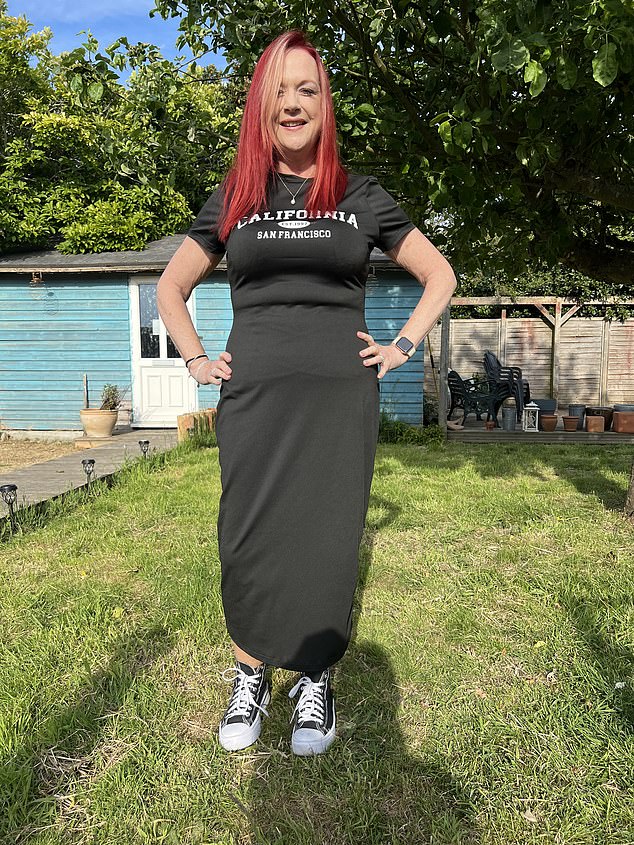 Seven months later and the singer has never felt better. She has now shed 3st and slimmed down from a size 16 to a size 12. Pictured after weight-loss