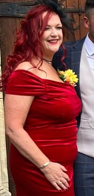 The mother, who's full time job is as a programme delivery manager, had tried countless diets but was only ever left feeling miserable, self-conscious, and piling on the pounds. Pictured before weight-loss