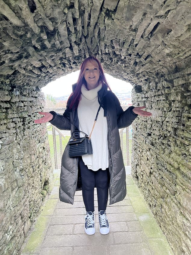 Now, she says her lifestyle is about balance, not restriction. She doesn't eat breakfast, and for lunch, she has fresh soup without any bread. Pictured after weight-loss
