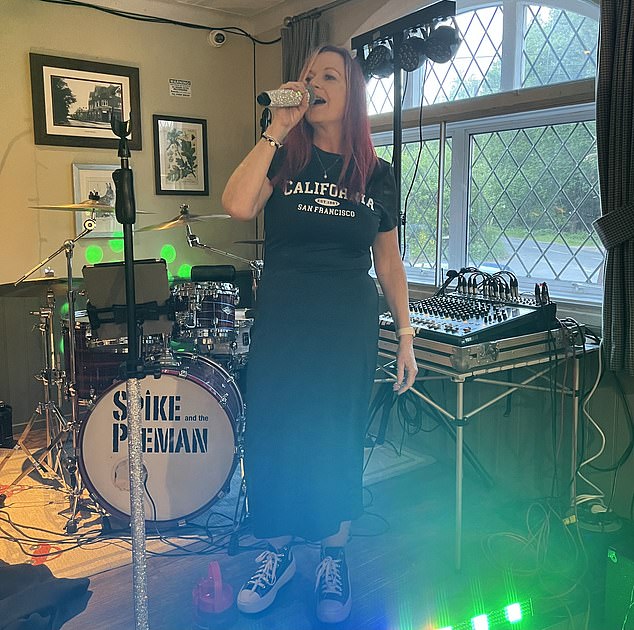 The singer said she now 'finally feel like me' and had started wearing tight fitting clothes again. Pictured after weight-loss