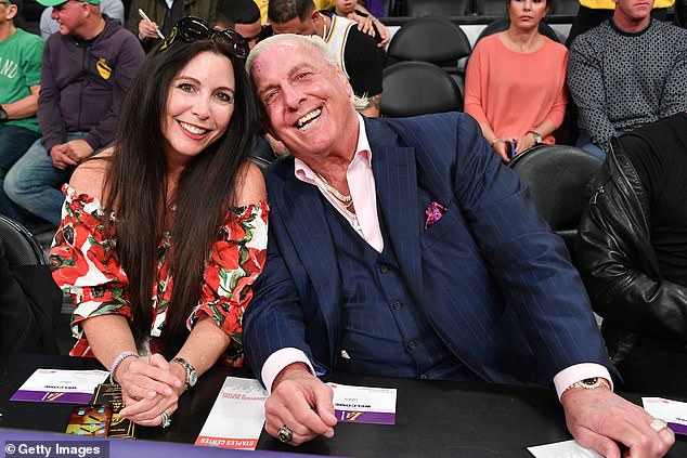 The wrestling legend split from his fifth wife, Wendy Barlow (left), in September 2024
