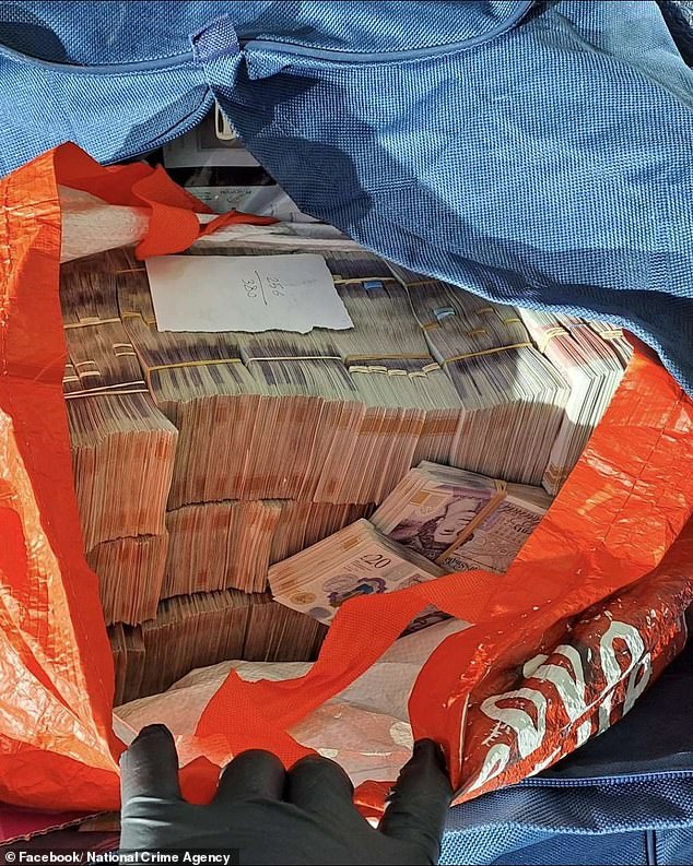 A total of £1,232,880 was found in two of the suitcases