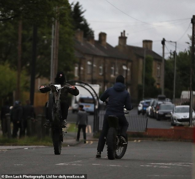 Yobs on bikes and e-bikes roam around the estate doing wheelies terrifying residents