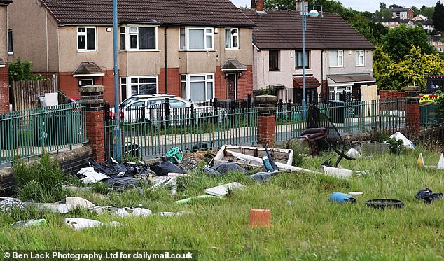 Fly-tipping was seen across fields by homes adding to the feeling the area has been abandoned