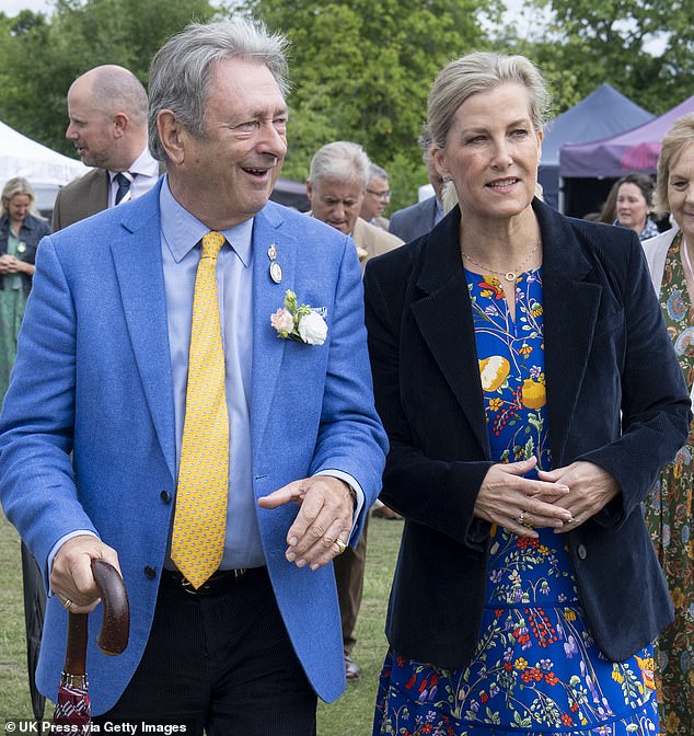 The King was pictured embracing his sister in law as the two both attended the Royal Windsor Flower Show on Saturday