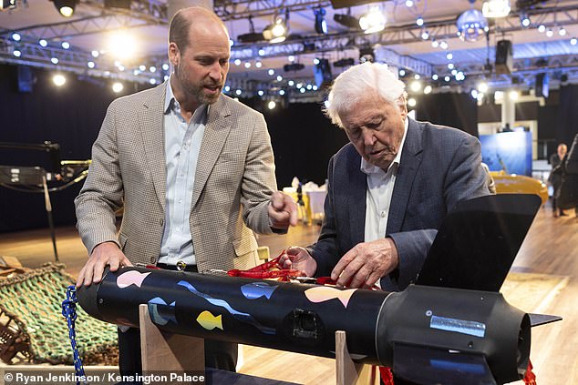 He and Prince William also discussed the best and worst things Sir David has seen over the years of filming in the ocean
