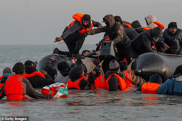 'We created this immense immigration by starting vain conflicts in Iraq, Syria and Libya,' writes Peter Hitchens. Pictured: Migrants try to board a Dinghy in Gravelines, France, last month