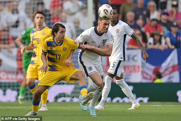 Jordan Henderson manned the midfield although Andorra hardly tested the centre midfielder
