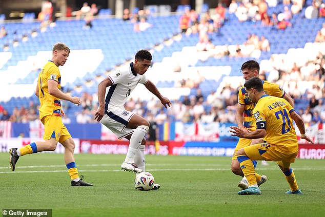 England star Jude Bellingham hardly imposed his Real Madrid might on the Andorran minnows