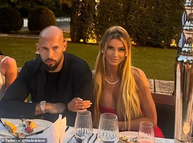 Andrew Tate's model ex-girlfriend has also filed a civil lawsuit claiming he told her she was his 'property' before choking her until she nearly passed out