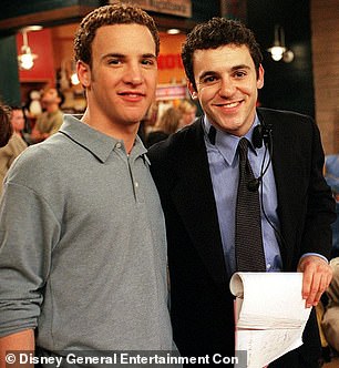 Packard set the stage for a mind-blowing TV milestone - later going on to date Fred's real-life brother, Ben, on Boy Meets World (pictured: Savage brothers in 2000)