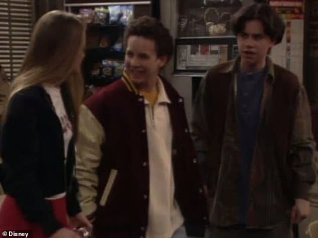 Packard landed a brief but notable stint on Boy Meets World, portraying two characters across just three episodes, and in doing so, made a bit of TV history (pictured: Packard far left, Ben Savage far right)