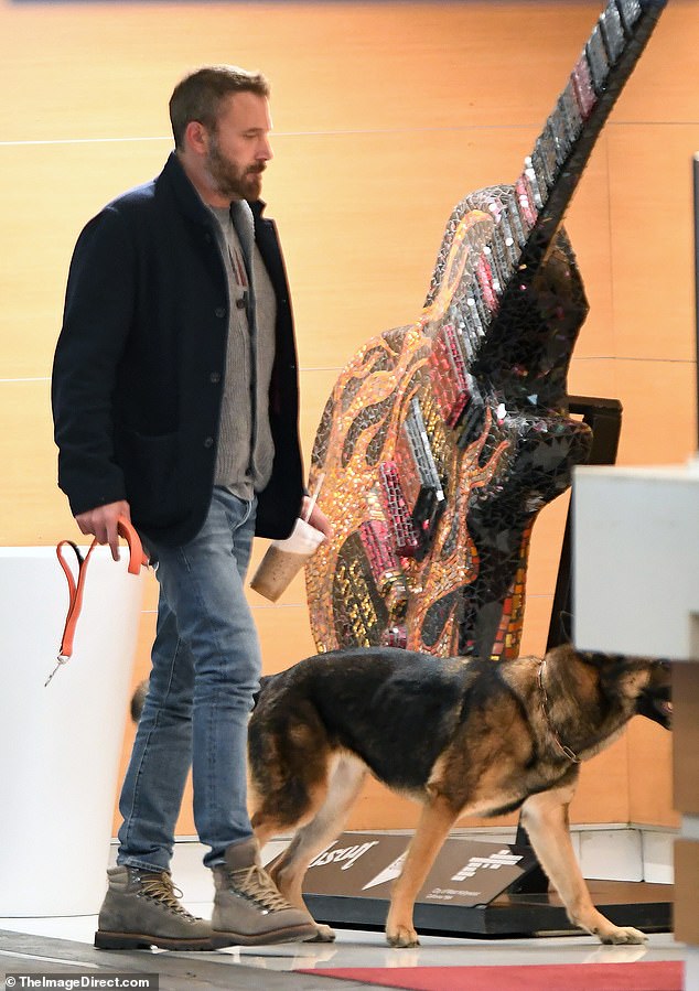 Affleck adopted the well-behaved pooch as a security dog in January amid safety concerns following the destruction of the Los Angeles fires