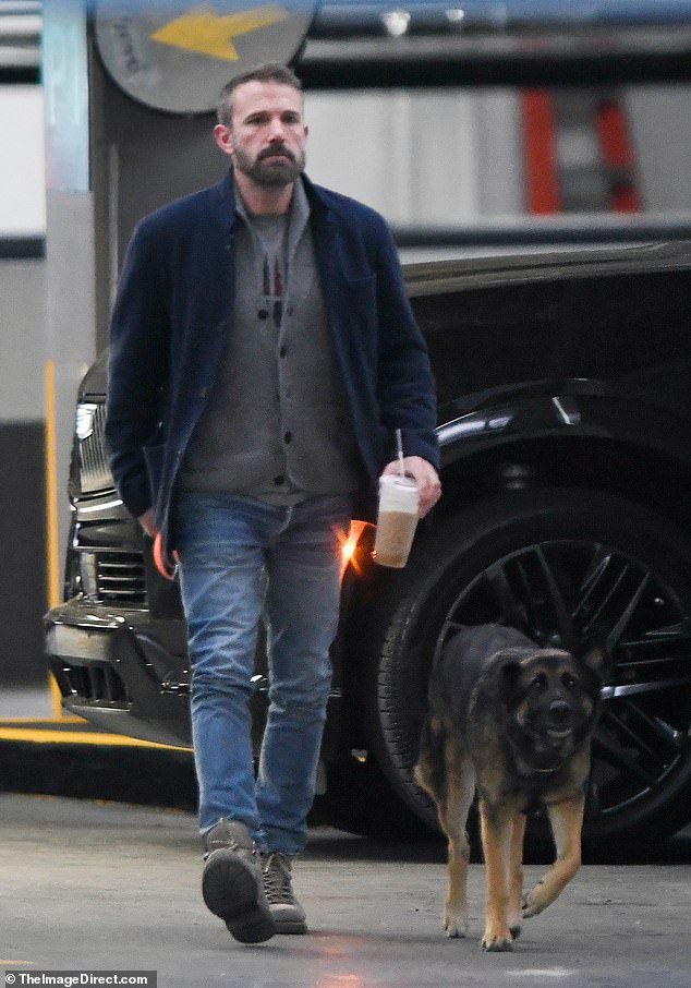 On Saturday morning, the Air star was up early, taking his German Shepherd for a walk