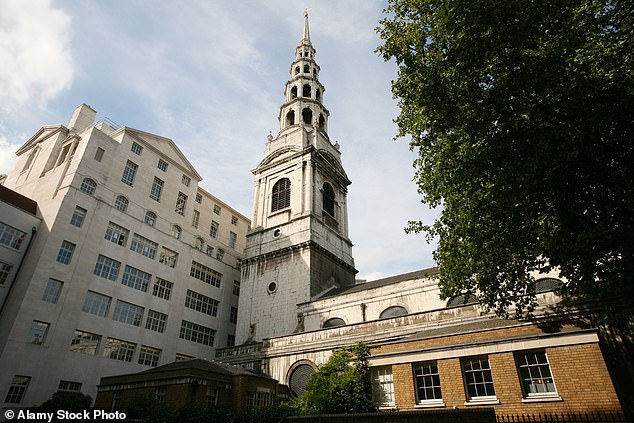 Mark¿s sister Jo had suggested asking Lineker to speak at a service at St Bride¿s Church in Fleet Street (above) as the family knew he had been friends with Glanville since his early days at Leicester