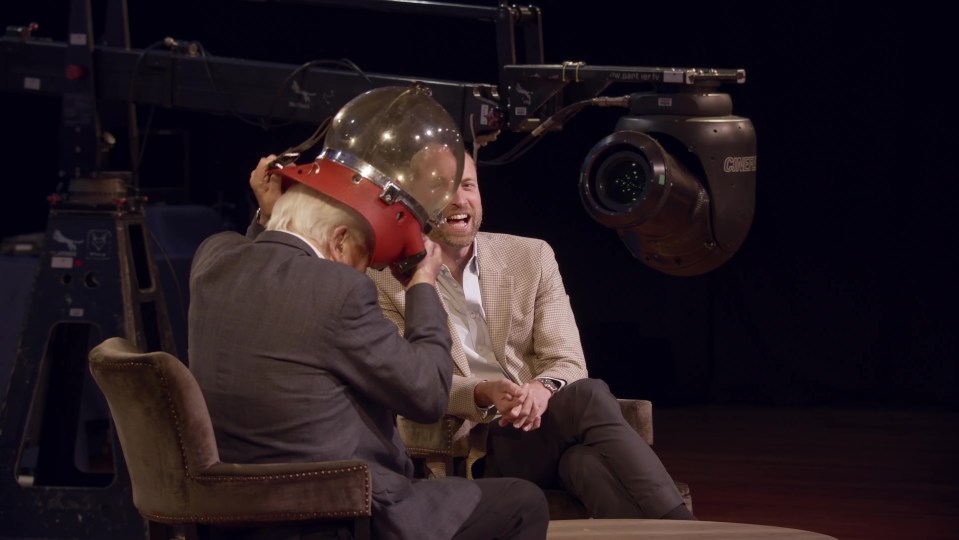 Prince William and Sir David Attenborough discussing Attenborough's new documentary, "Ocean."