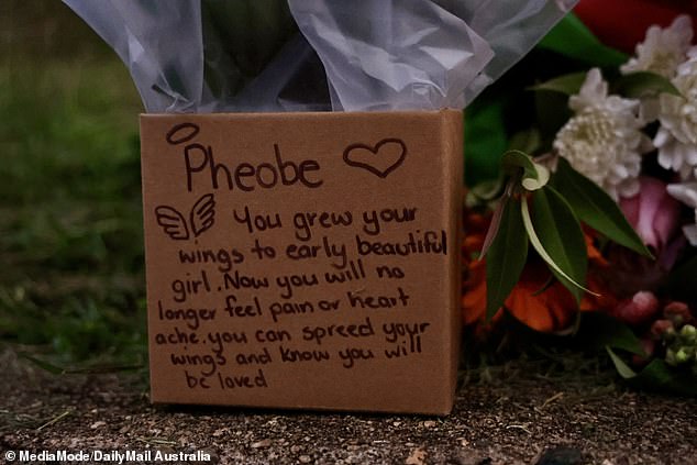 Tributes have been left outside the Gin Gin home Pheobe had been living in