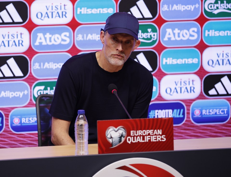 Thomas Tuchel at a press conference.