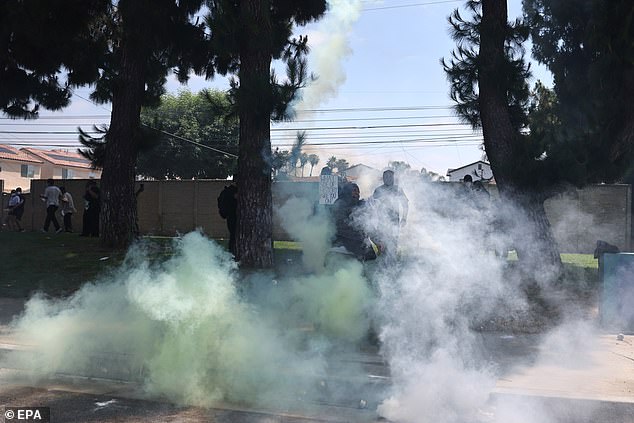 Protesters run through tear gas fired by federal agents