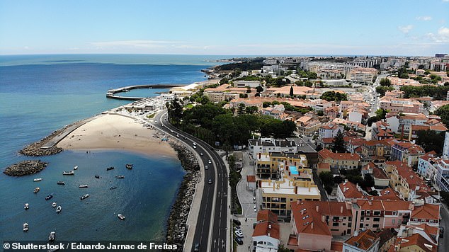 The drama occurred on the River Tagus off the town of Oeiras (pictured) in the western part of Lisbon’s metropolitan area. The unnamed Brit was tracked down and arrested and remanded in custody pending an ongoing criminal investigation after being hauled before a judge (file image)