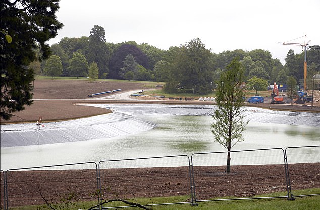 But The Mail on Sunday can reveal that Mr Schwarzman, dubbed the most powerful man on Wall Street, is under fire from neighbours who believe he is using a borehole to extract groundwater to fill the lake (pictured)