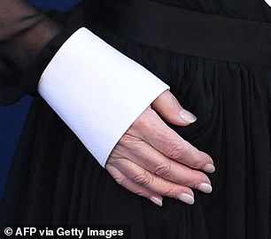 The actress's slender fingers in 2025...