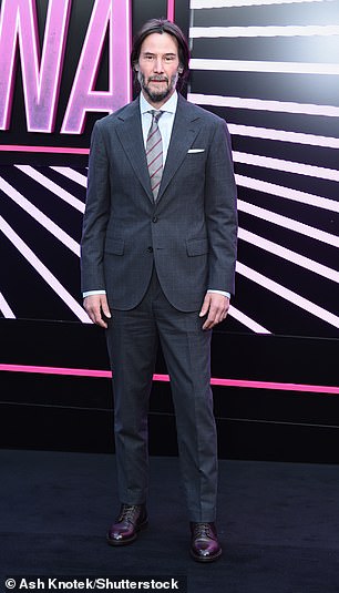 Another celebrity who stands at the ideal height is Keanu Reeves (pictured)